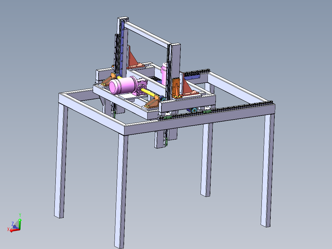 齿轮齿条移动模组sw三维