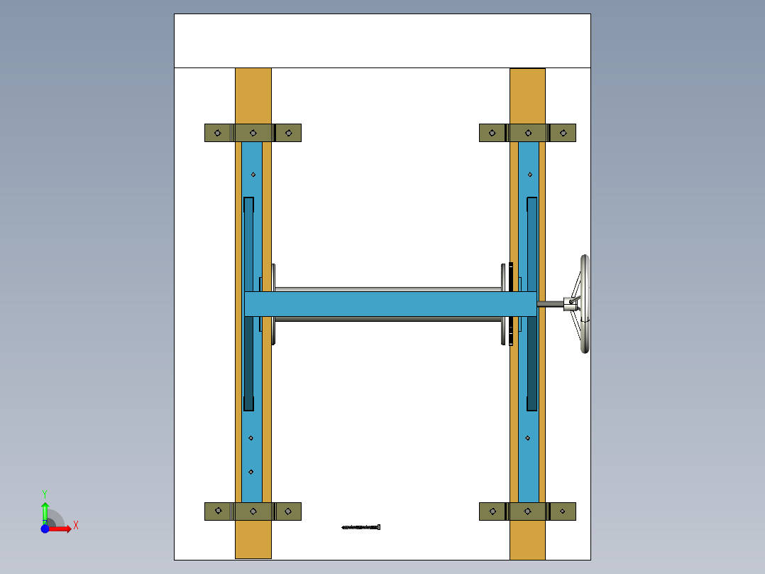绞车 卷扬机 (2)前视图