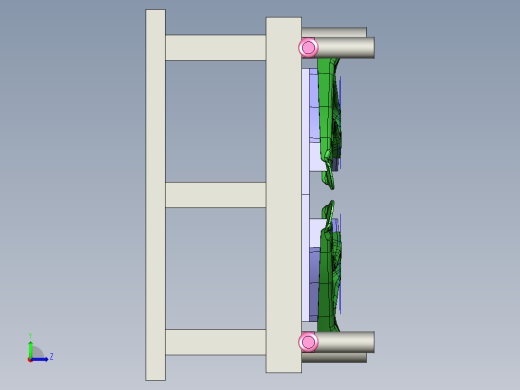 [冲压模具]特斯拉悬挂摆臂的冲压模具op40左视缩略图