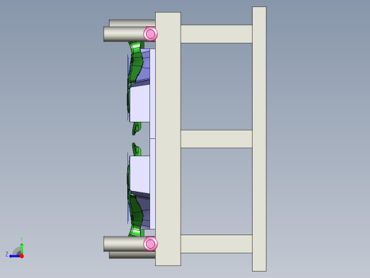 [冲压模具]特斯拉悬挂摆臂的冲压模具op40右视缩略图