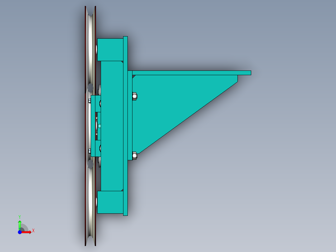 绳索张紧器前视图