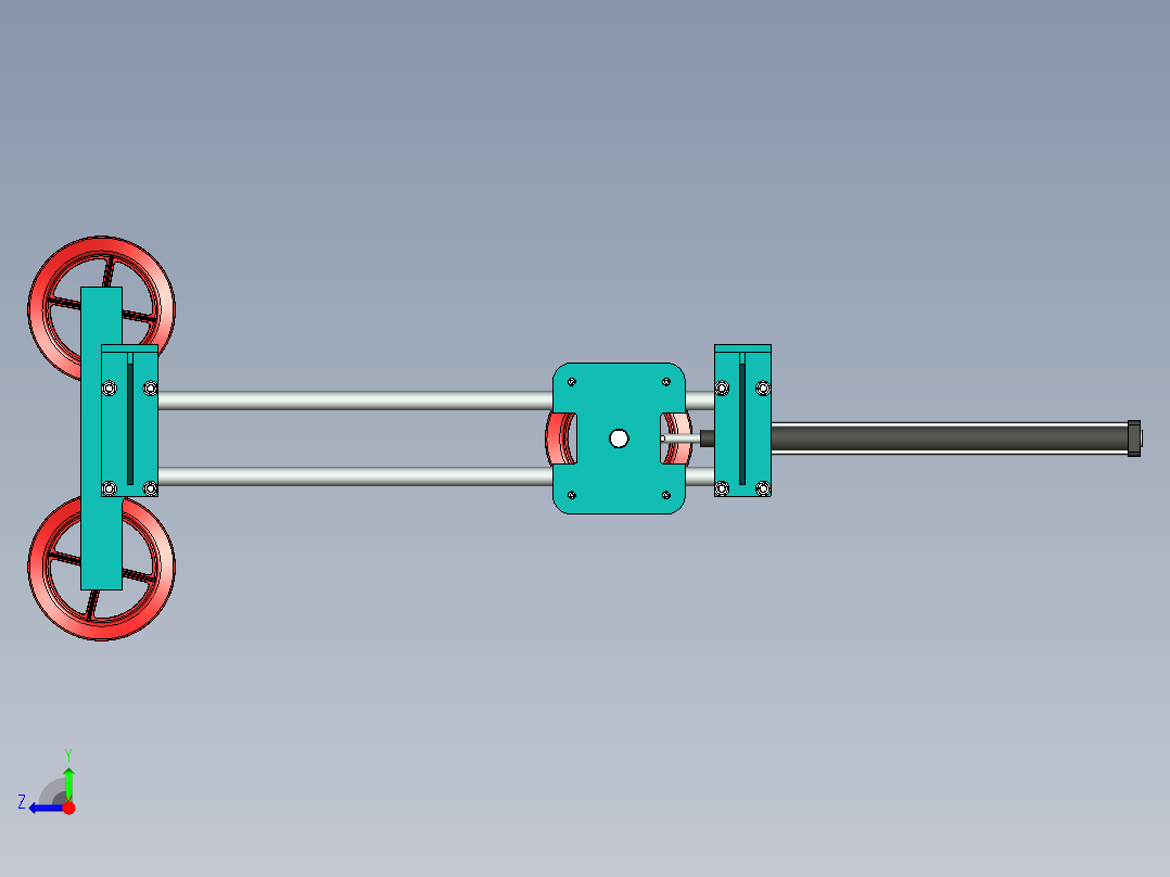 绳索张紧器右视图