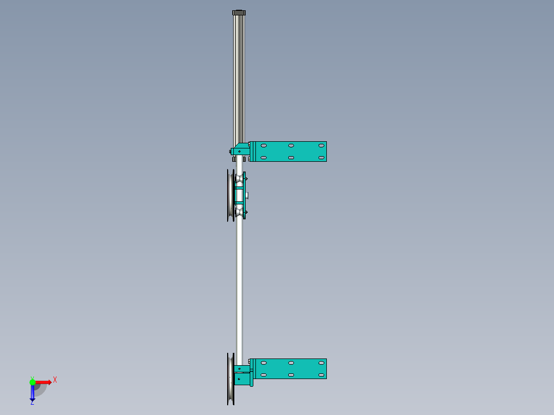 绳索张紧器俯视图