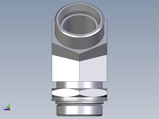 卡套式工业通用硬管接头EO_Adjustable_locknut_45_deg_elbow_VEE35LMOROMDCF右视缩略图
