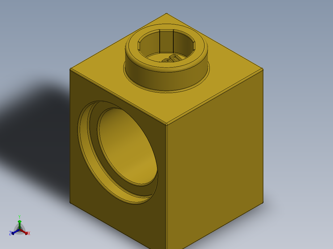 乐高机械组积木（横梁）-654124 Bright Yellow Brick 1 x 1 with Hole