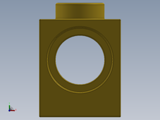 乐高机械组积木（横梁）-654124 Bright Yellow Brick 1 x 1 with Hole前视缩略图