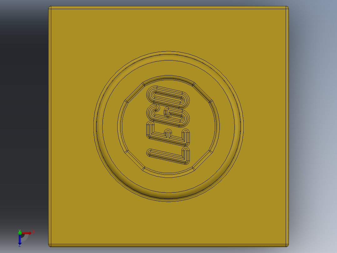 乐高机械组积木（横梁）-654124 Bright Yellow Brick 1 x 1 with Hole俯视图