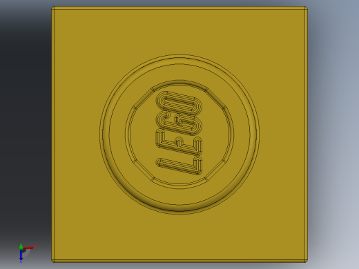 乐高机械组积木（横梁）-654124 Bright Yellow Brick 1 x 1 with Hole俯视缩略图