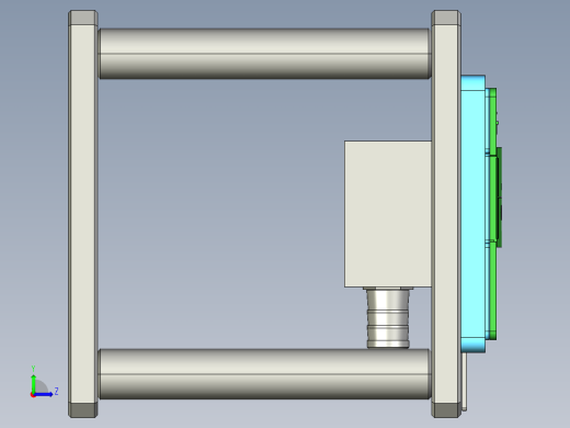 CNC2笔记本CNC工装夹具三维模型左视缩略图