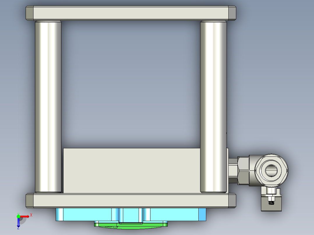 CNC2笔记本CNC工装夹具三维模型俯视图