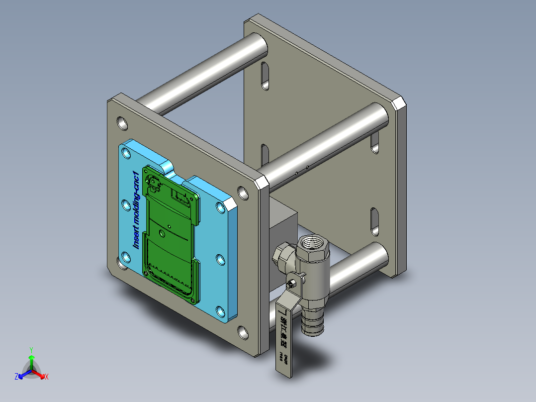 CNC2笔记本CNC工装夹具三维模型正等轴测图