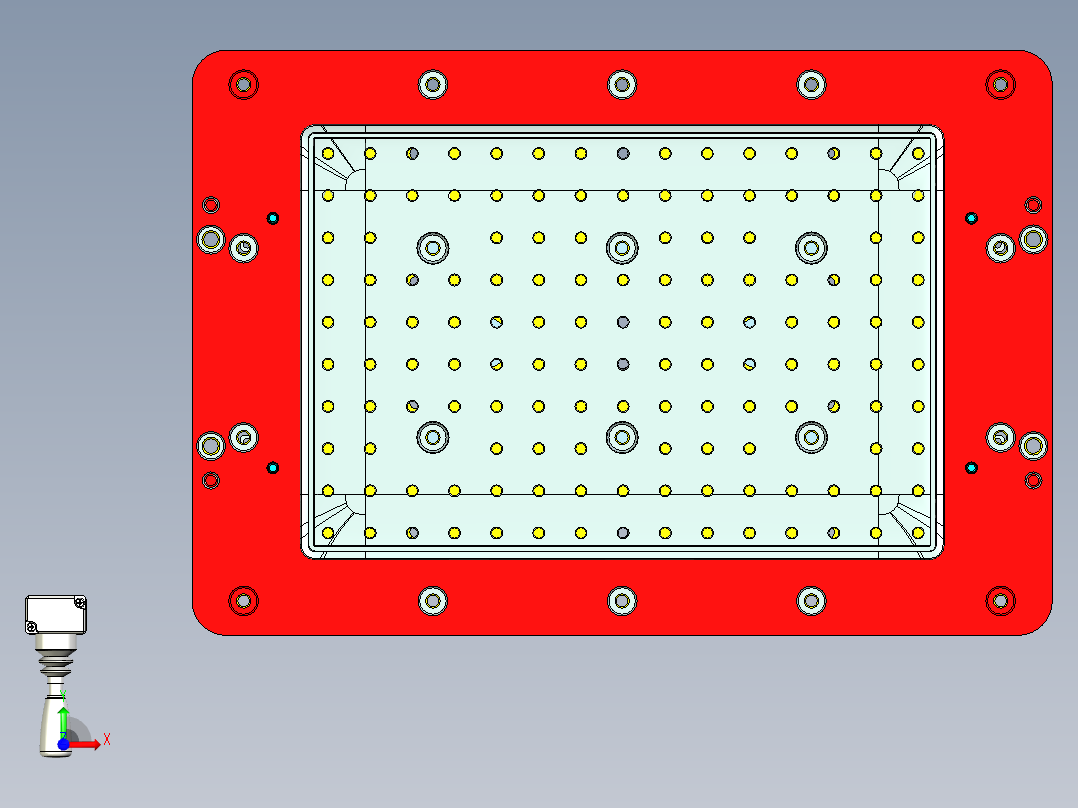 N500-COVER-笔记本CNC工装夹具三维模型CNC4前视图