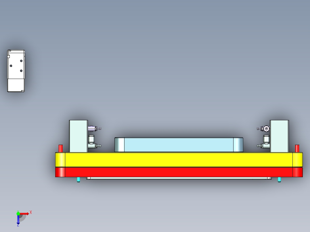 N500-COVER-笔记本CNC工装夹具三维模型CNC4俯视图