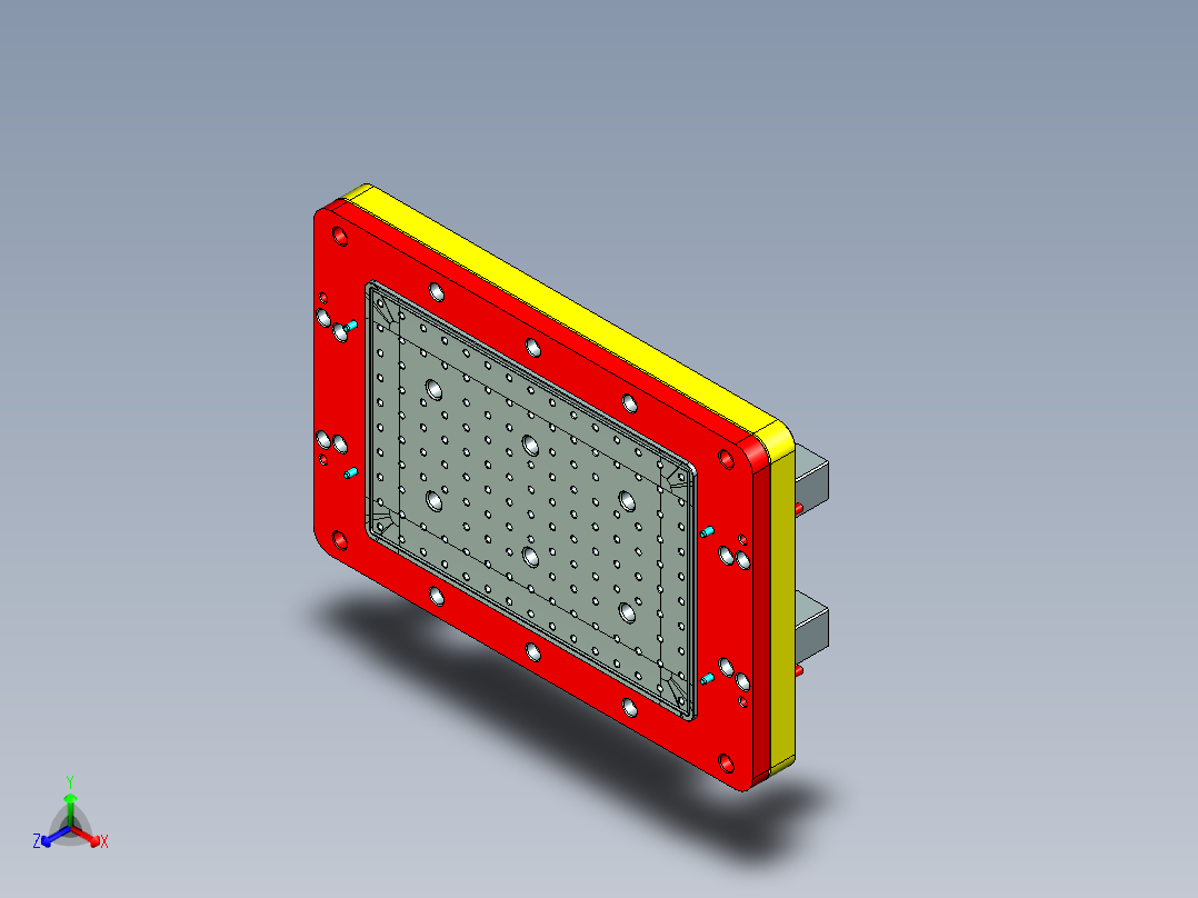 N500-COVER-笔记本CNC工装夹具三维模型CNC4正等轴测图