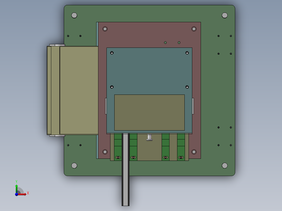双边裁切机（sw18可编辑+工程图）前视图