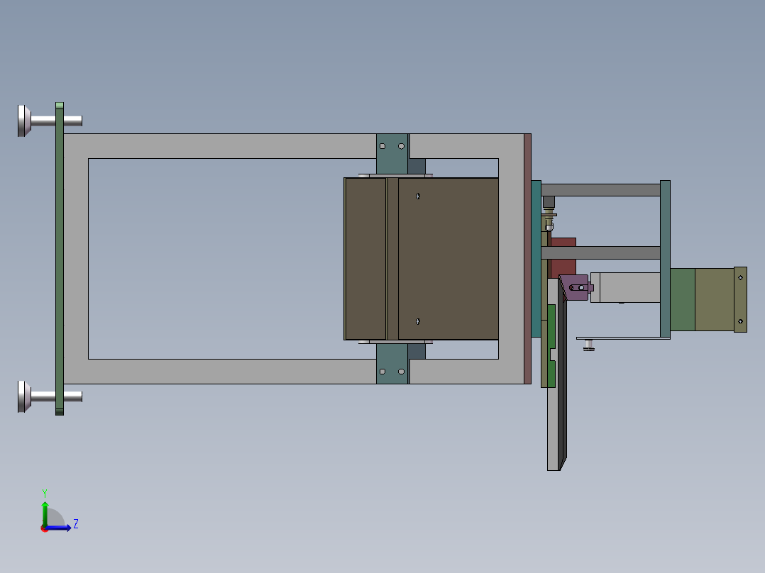 双边裁切机（sw18可编辑+工程图）左视图
