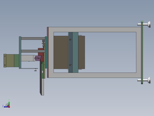 双边裁切机（sw18可编辑+工程图）右视缩略图