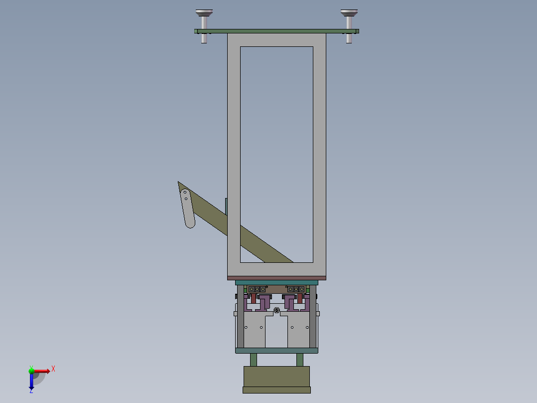 双边裁切机（sw18可编辑+工程图）俯视图