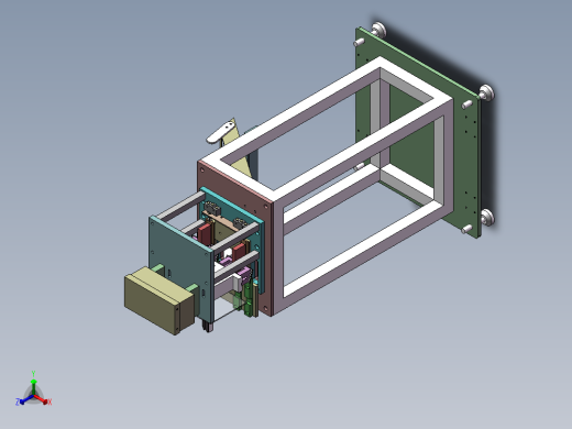 双边裁切机（sw18可编辑+工程图）正等轴测缩略图