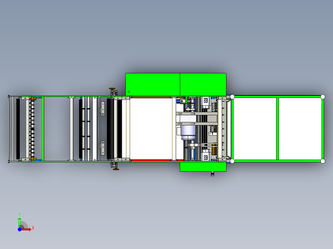 30寸双通道制袋机ProE5.0.zip前视图