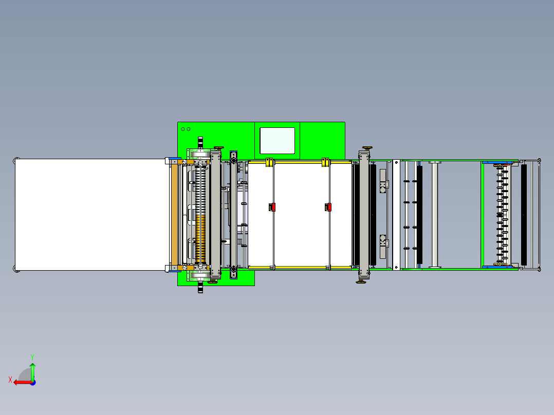 30寸双通道制袋机ProE5.0.zip后视图