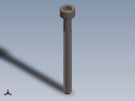 Screw_DIN_912_M1.4x16_A2.SLDPRT公制内六角螺钉正等轴测缩略图