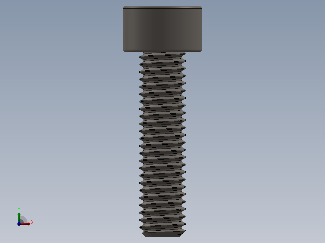 Screw_DIN_912_M5x20F_A2.SLDPRT公制内六角螺钉前视图