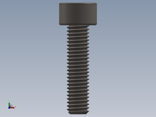 Screw_DIN_912_M5x20F_A2.SLDPRT公制内六角螺钉前视缩略图