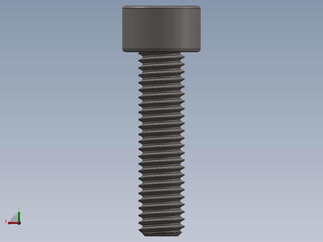 Screw_DIN_912_M5x20F_A2.SLDPRT公制内六角螺钉后视图
