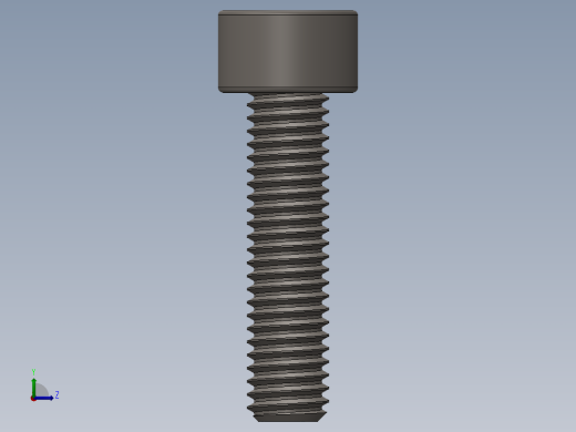 Screw_DIN_912_M5x20F_A2.SLDPRT公制内六角螺钉左视缩略图