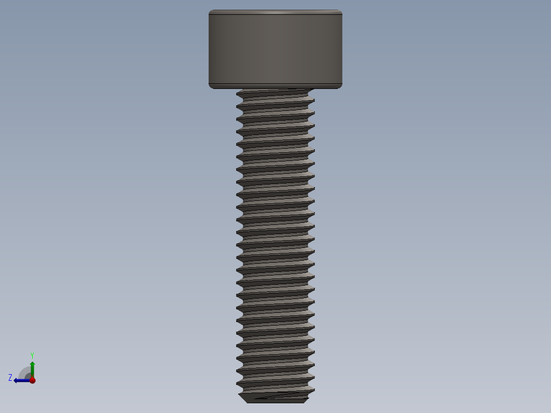 Screw_DIN_912_M5x20F_A2.SLDPRT公制内六角螺钉右视图