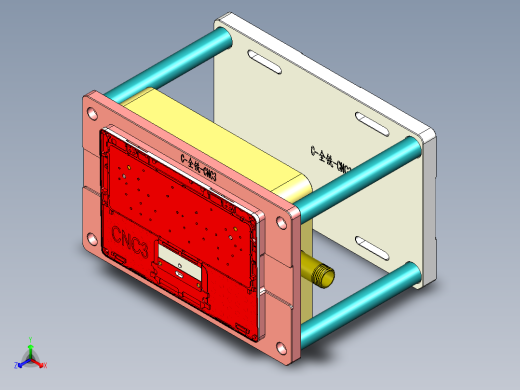 铝制笔记本C壳铣内腔治具模型