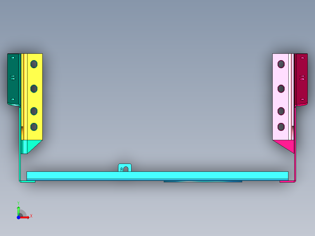 蓄电池支架总成前视图