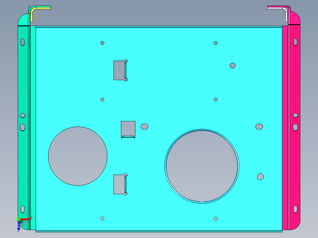 蓄电池支架总成俯视图