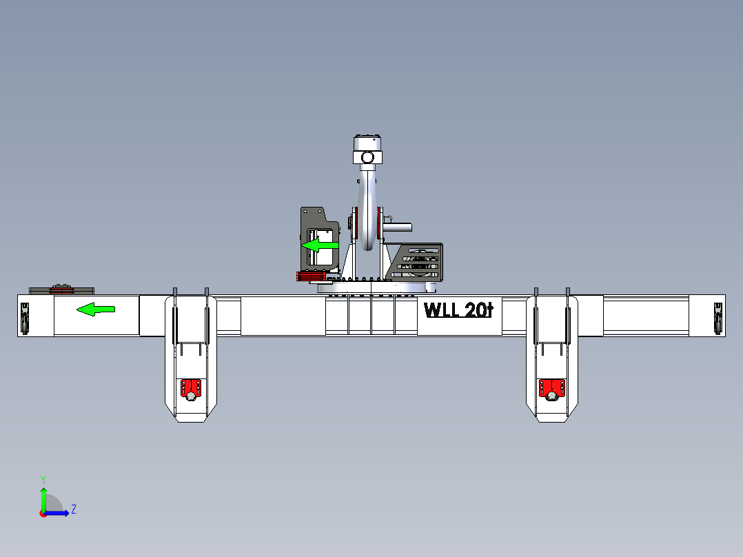 机动轧机提升梁 20T左视图