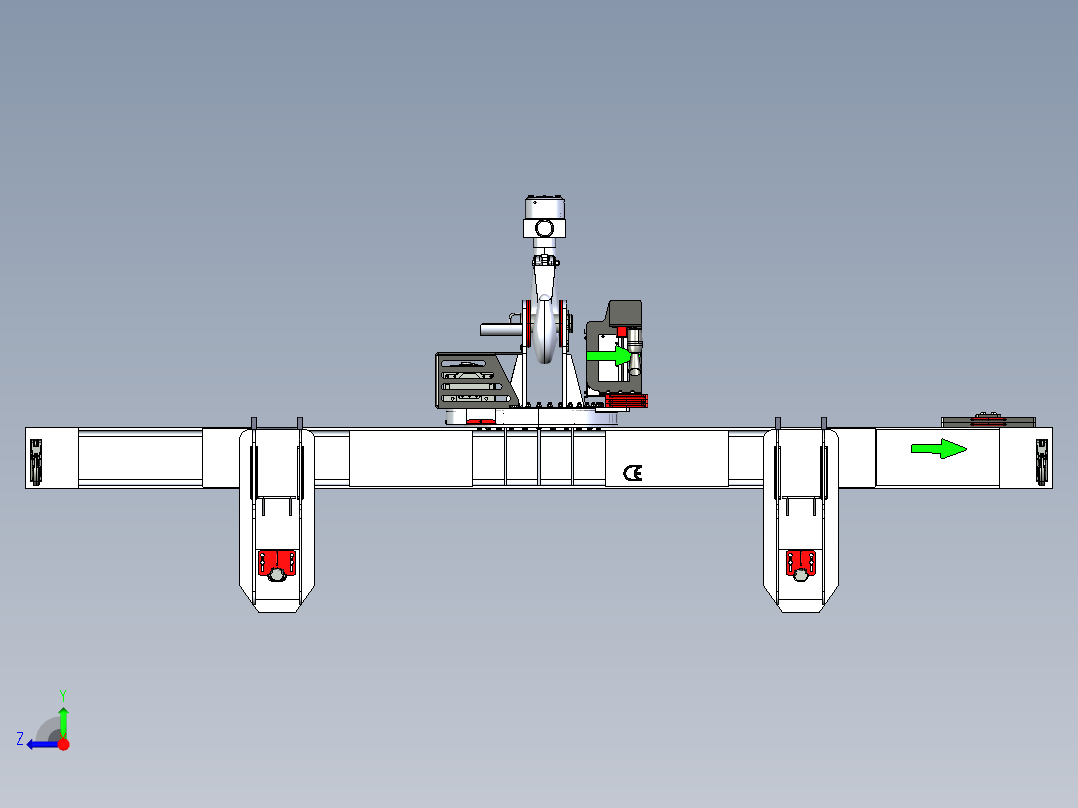 机动轧机提升梁 20T右视图