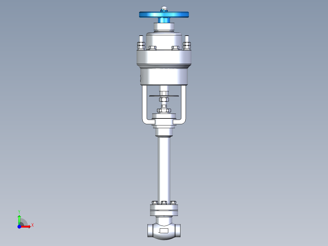 DN15气动低温截止阀前视图