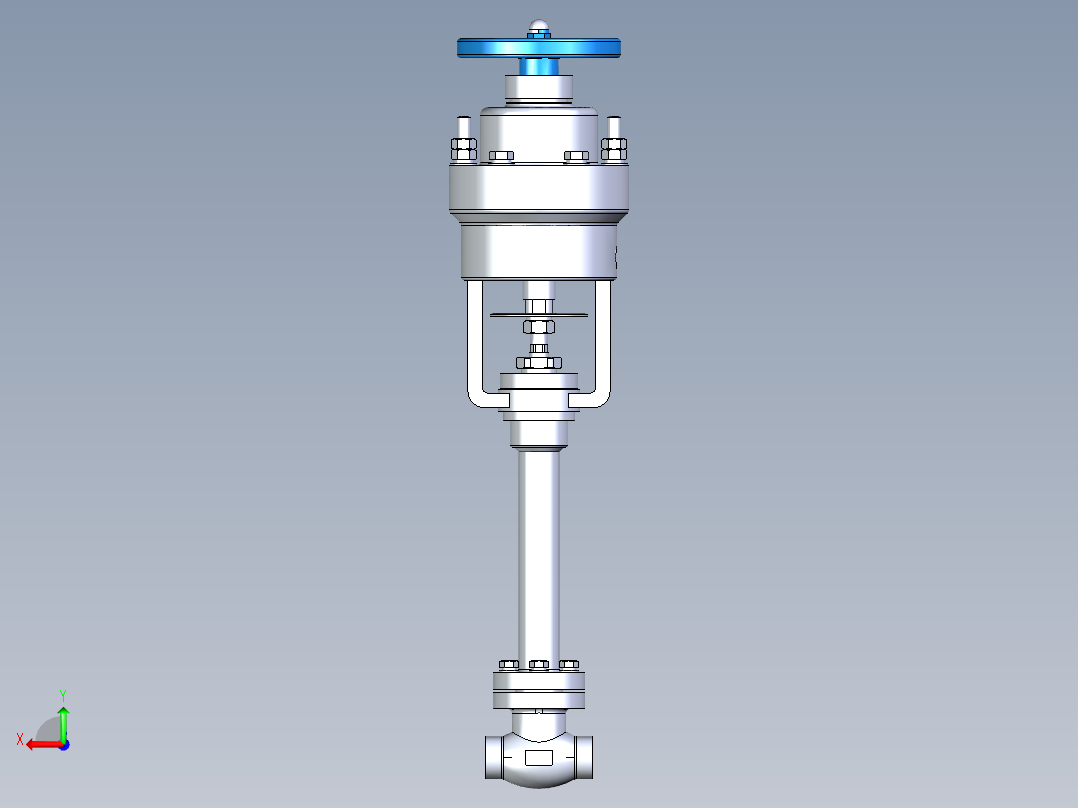 DN15气动低温截止阀后视图