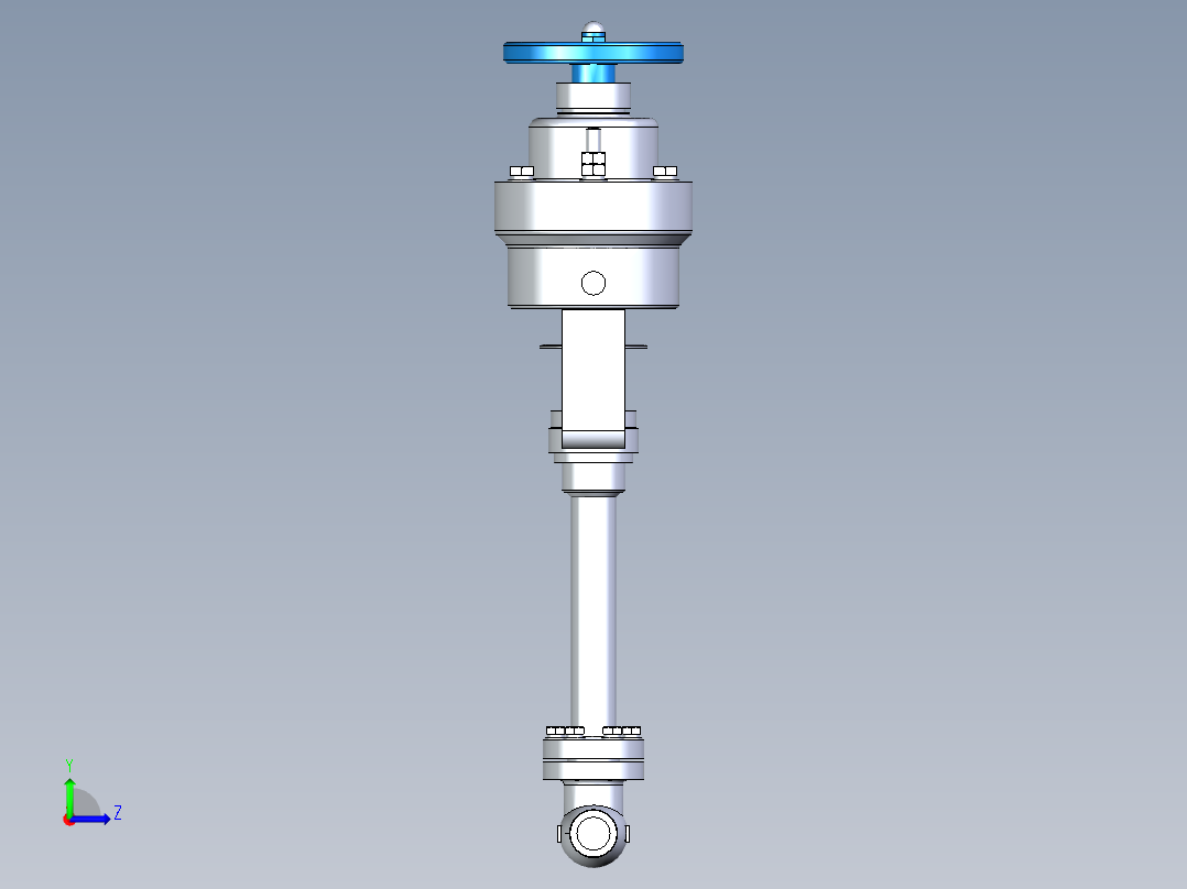 DN15气动低温截止阀左视图