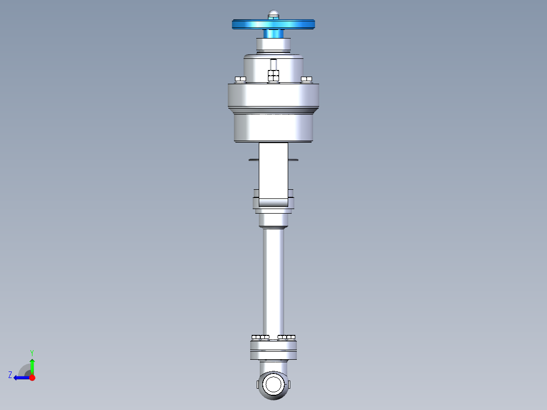 DN15气动低温截止阀右视图