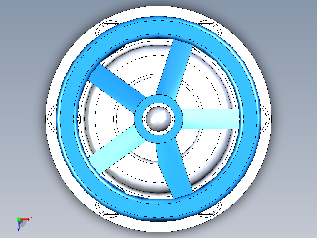 DN15气动低温截止阀俯视图