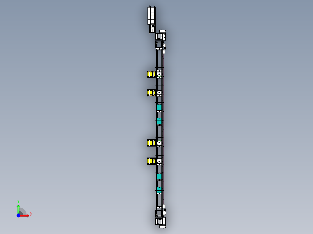 倍速链生产线（车位锁倍速链组装流水线）前视图