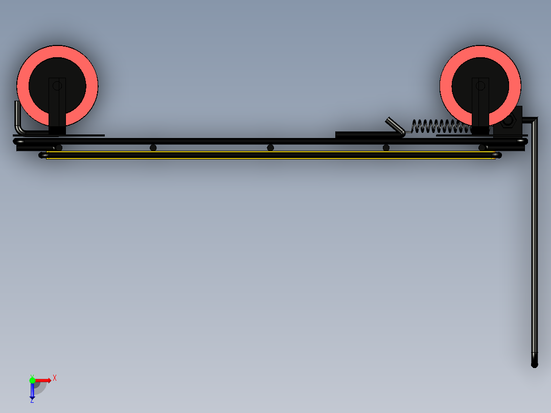 A3003611-手推车拖车俯视图