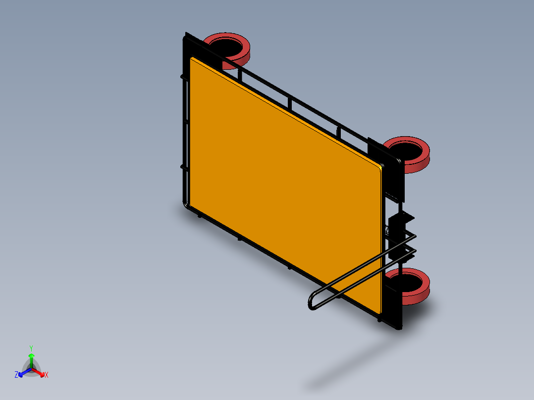 A3003611-手推车拖车正等轴测图