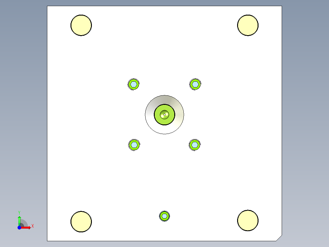加湿器大身（前模隧道滑块）前视图