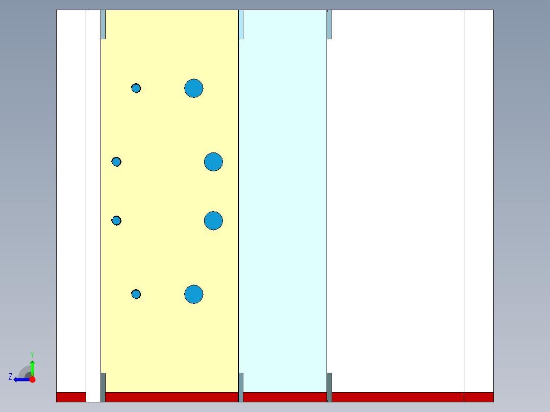 加湿器大身（前模隧道滑块）右视图