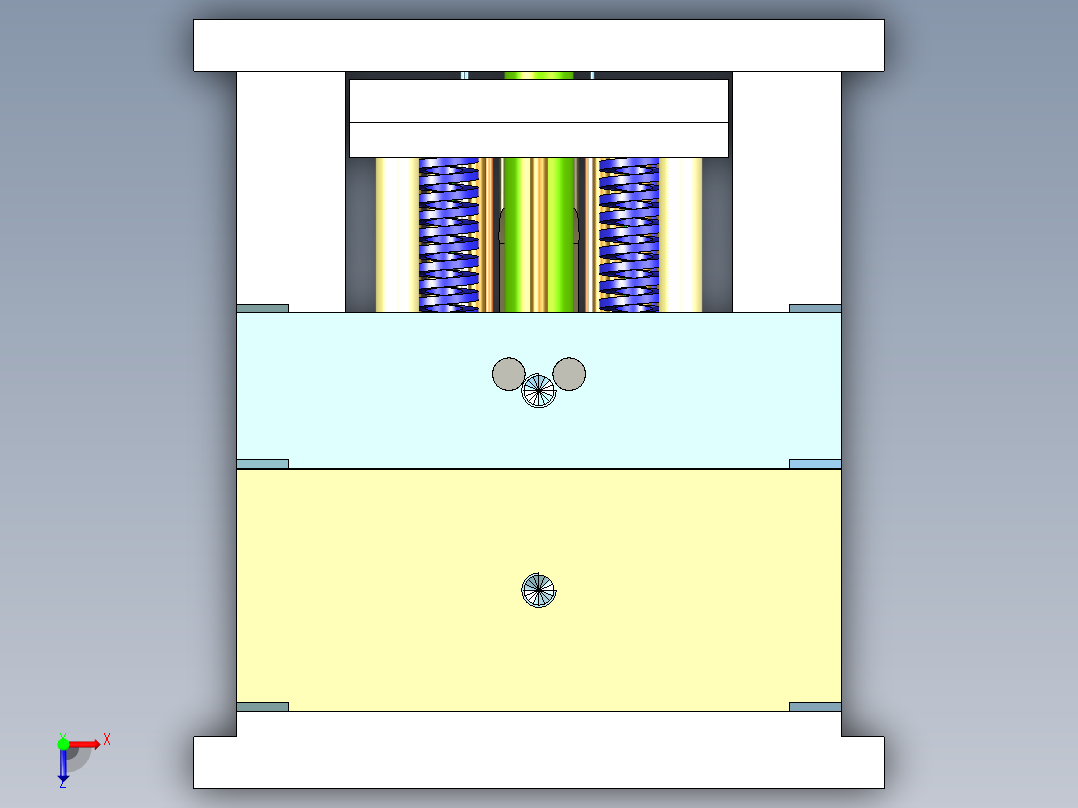 加湿器大身（前模隧道滑块）俯视图