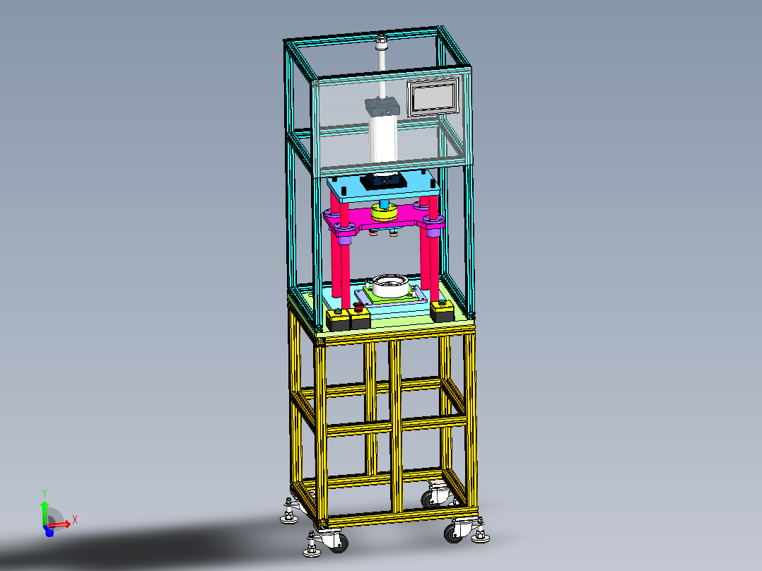 燃油泵法兰支撑杆压装设备