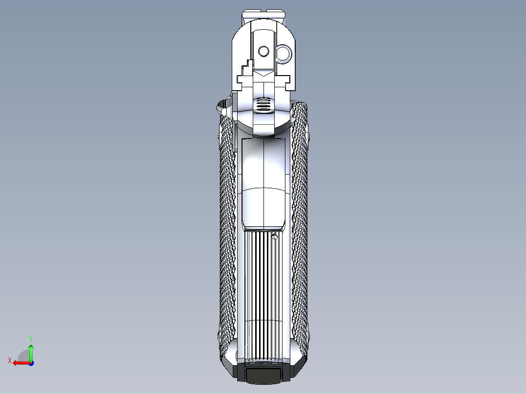手枪左轮冲锋枪老式狙击步枪设计3D图纸colt-45-automatic-1911a1-redux SW stp igs后视图