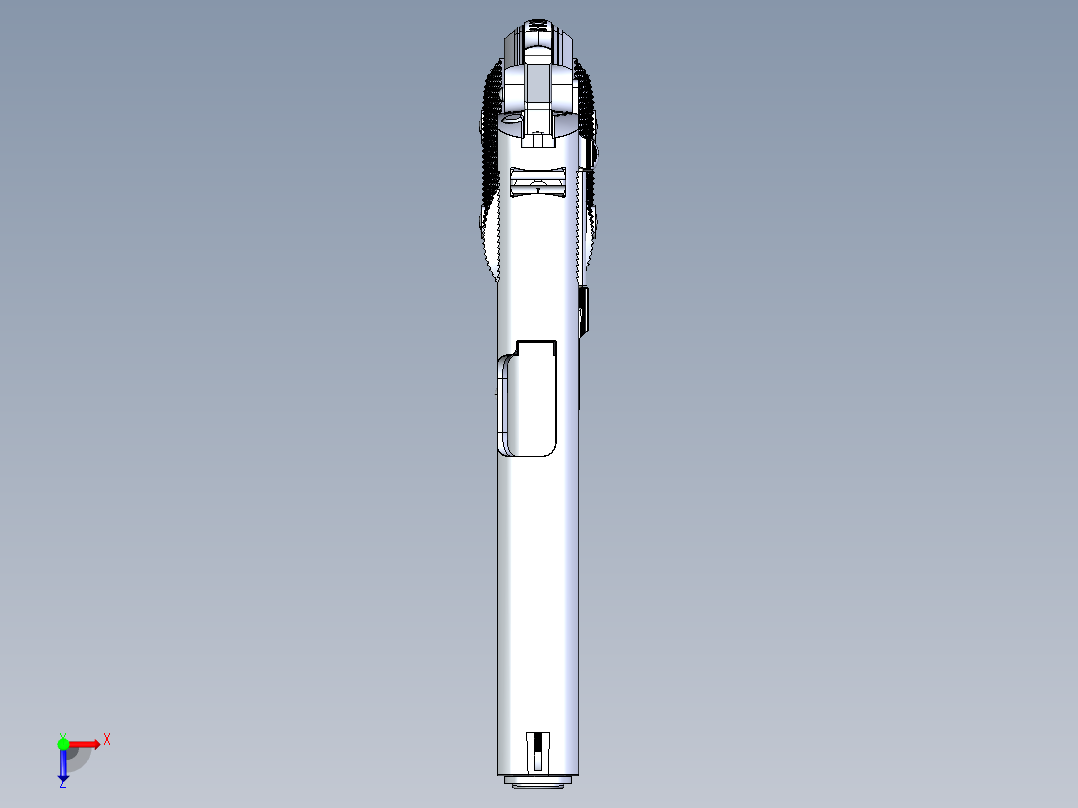 手枪左轮冲锋枪老式狙击步枪设计3D图纸colt-45-automatic-1911a1-redux SW stp igs俯视图